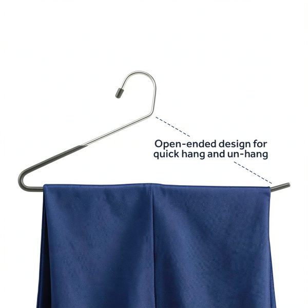 Zober Chrome Metal Pants Hangers 20 Pack Anti‑Slip Foldable-6