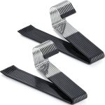 Zober Chrome Metal Pants Hangers 20 Pack Anti‑Slip Foldable-0