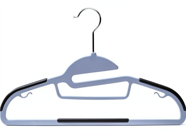 Amazon Basics Plastic Hangers 50 Pack Gray - S-Shape Design-1