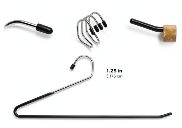 Zober Chrome Metal Pants Hangers 20 Pack Anti‑Slip Foldable-2