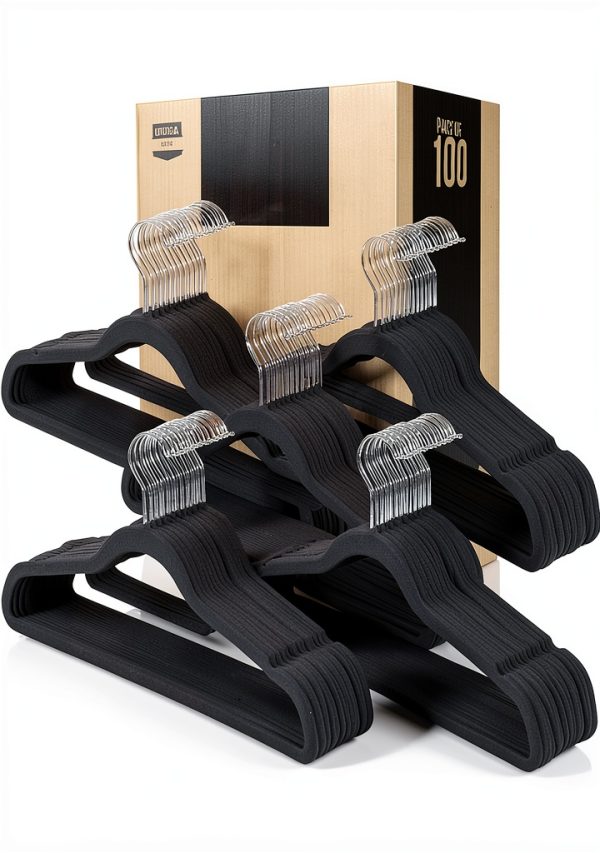 Velvet Clothes Hanger by Utopia Home Pack of 100 Slim Non Slip Design-7