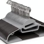 Amazon Basics Plastic Hangers 50 Pack Gray - S-Shape Design-0