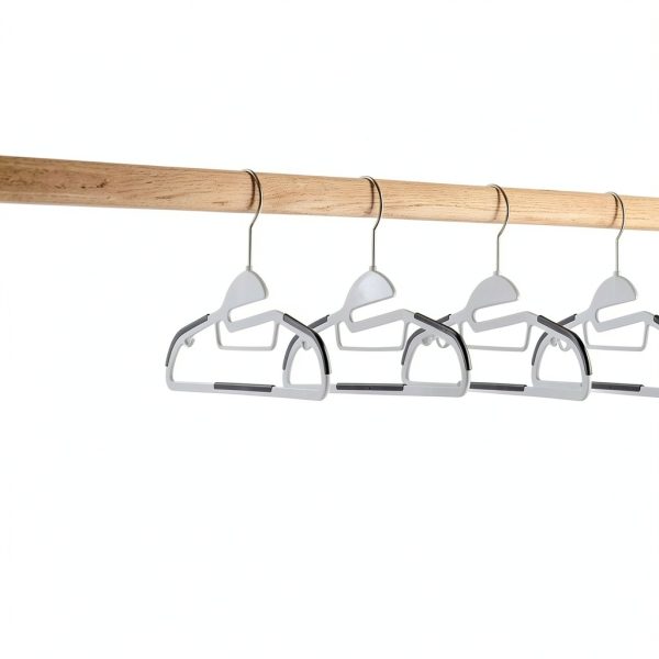 Amazon Basics Plastic Hangers 50 Pack Gray - S-Shape Design-5