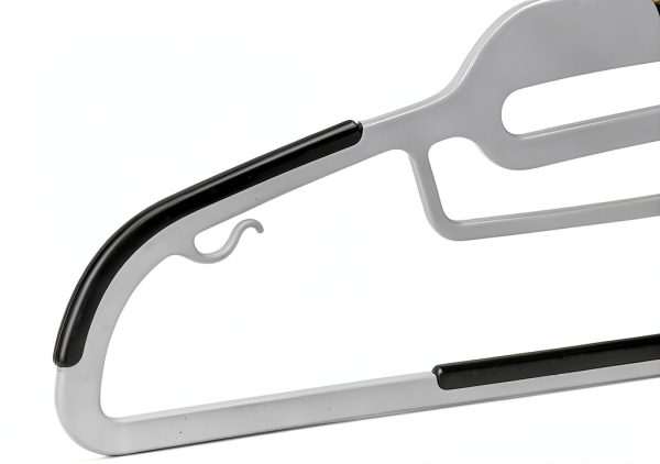 Amazon Basics Plastic Hangers 50 Pack Gray - S-Shape Design-3